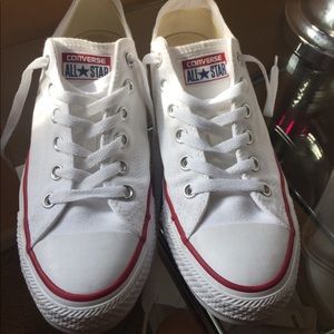 Converse White and Red Women's Shoes